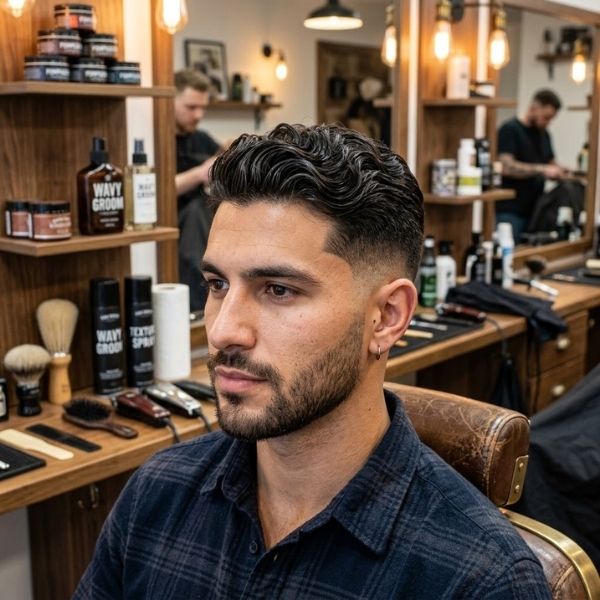 Wavy Low Fade Crew Cut