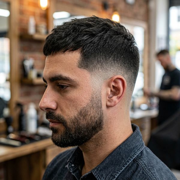 a Low Fade Crew Cut